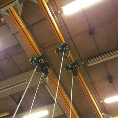 Overhead Crane System for the scene dock at the National Theatres Dorfman Theatre