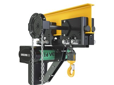 Eurochain VR Electric Chain Hoist with Low Headroom Geared Travel Trolley