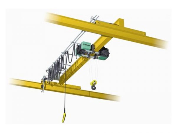 Single Girder Overhead Crane Top Running With Electric Wire Rope Hoist
